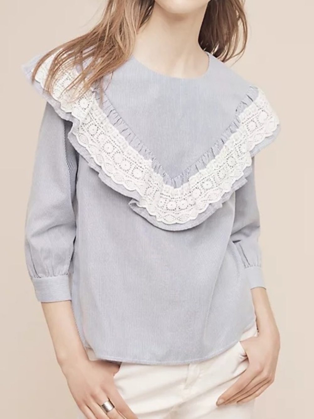Anthropologie Maeve Kitterby Ruffle Top